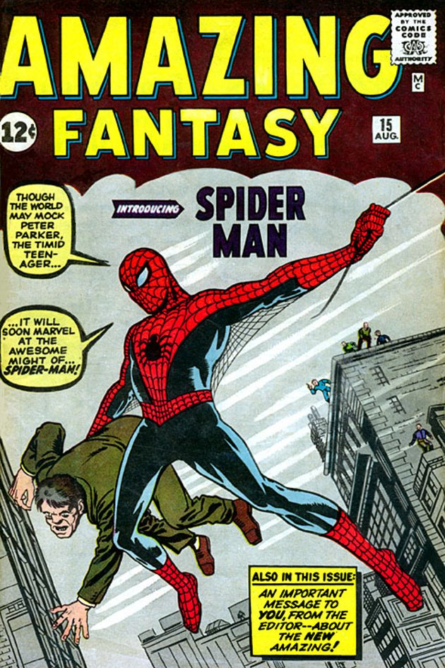 Cómics de primera aparición Spiderman