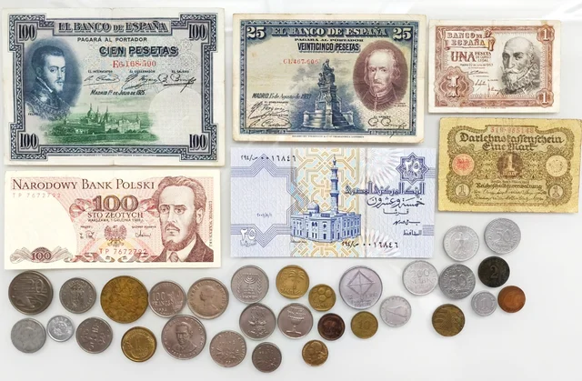 monedas y billetes antiguos 